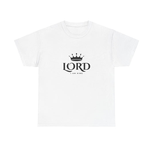 Crown Lord Tee - Unisex Heavy Cotton T-shirt, Casual Wear, Gift for Men, Faith-Based Apparel, Church Outfits, Everyday Comfort